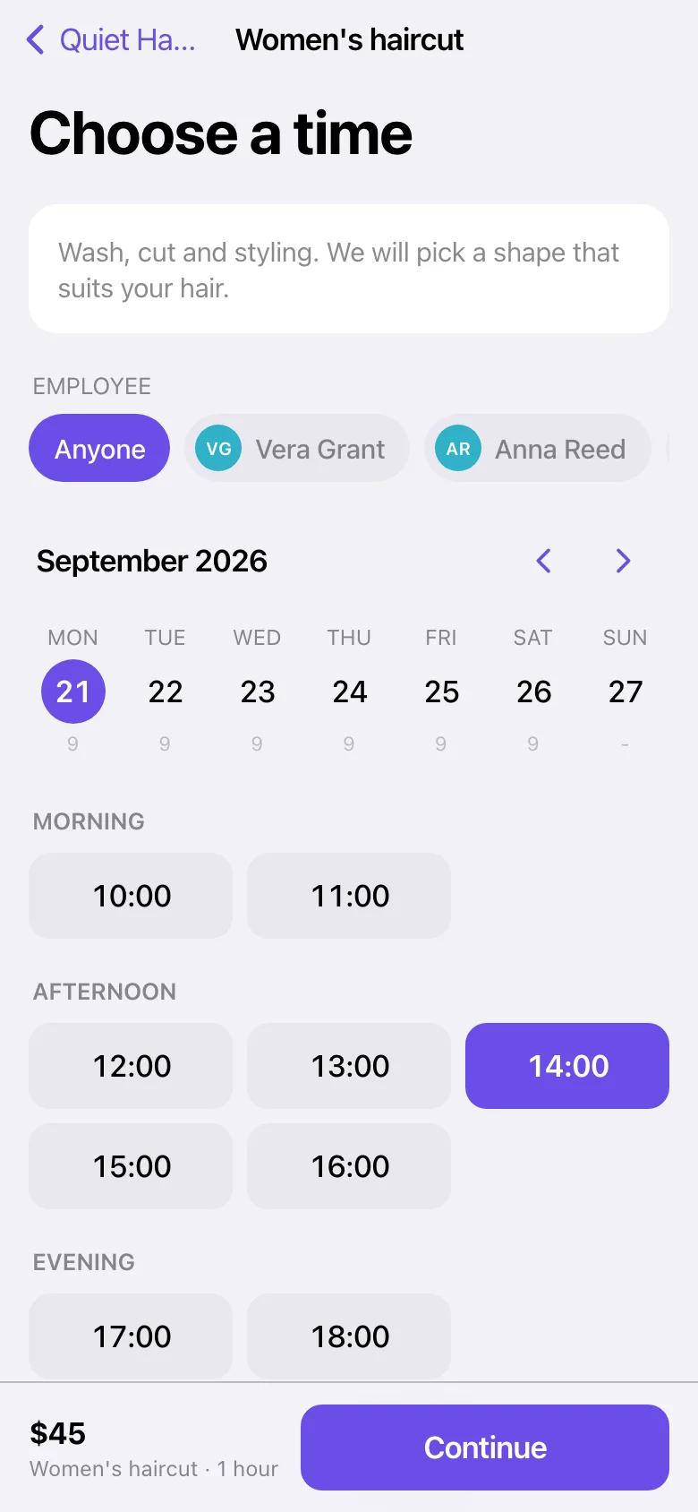 Live Booking